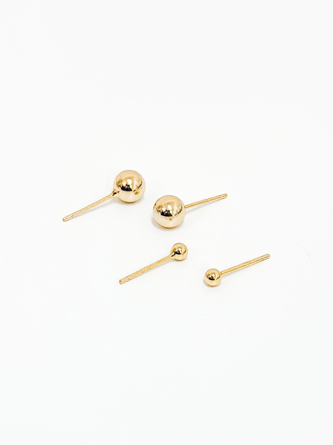 Gold Baby Ball Earrings