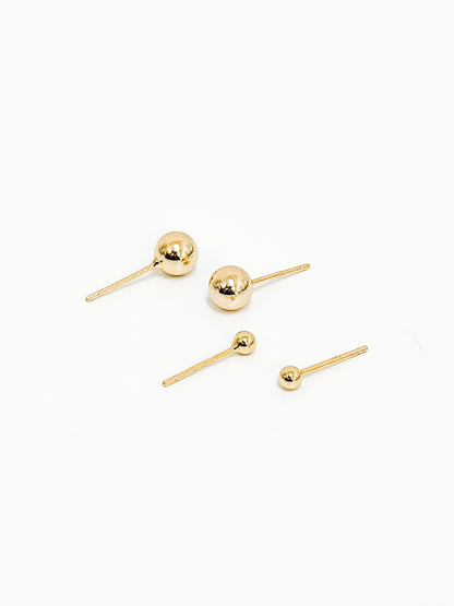 Gold Baby Ball Earrings