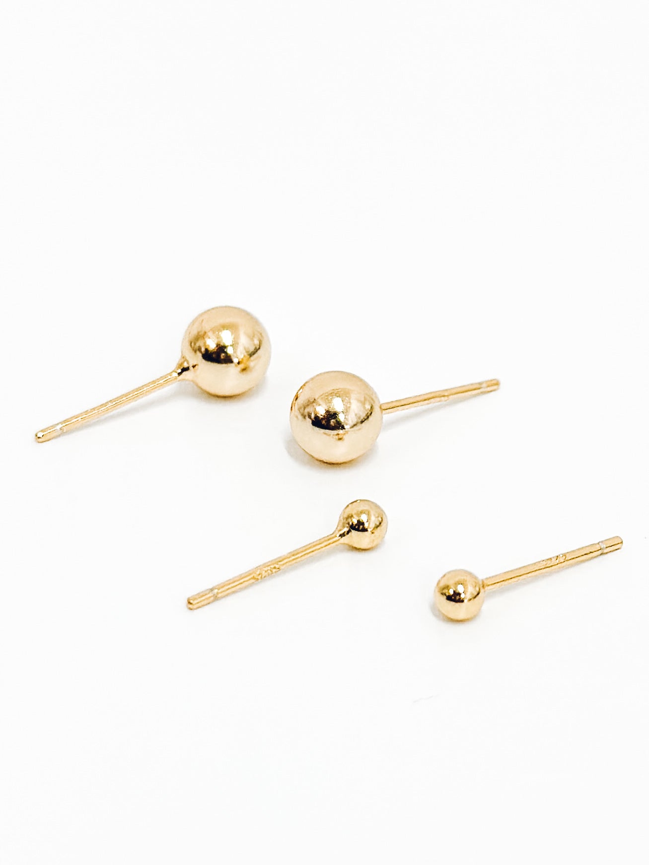 Gold Baby Ball Earrings