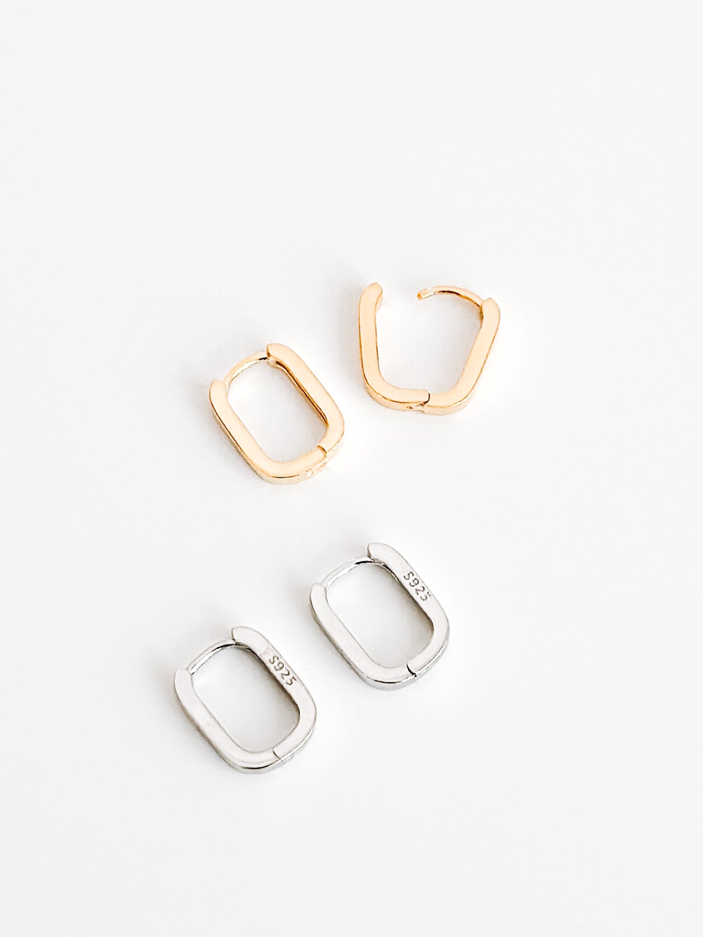 Flat Oval Earrings