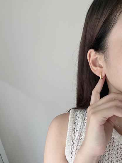 Flat Oval Earrings