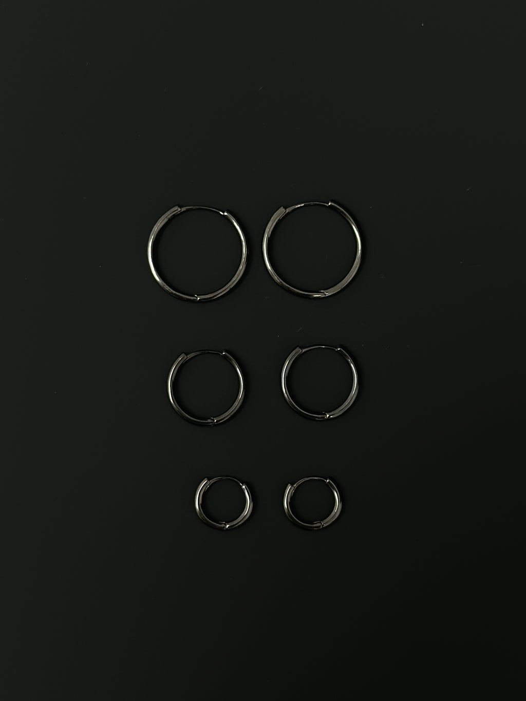 Black Hoop Earrings