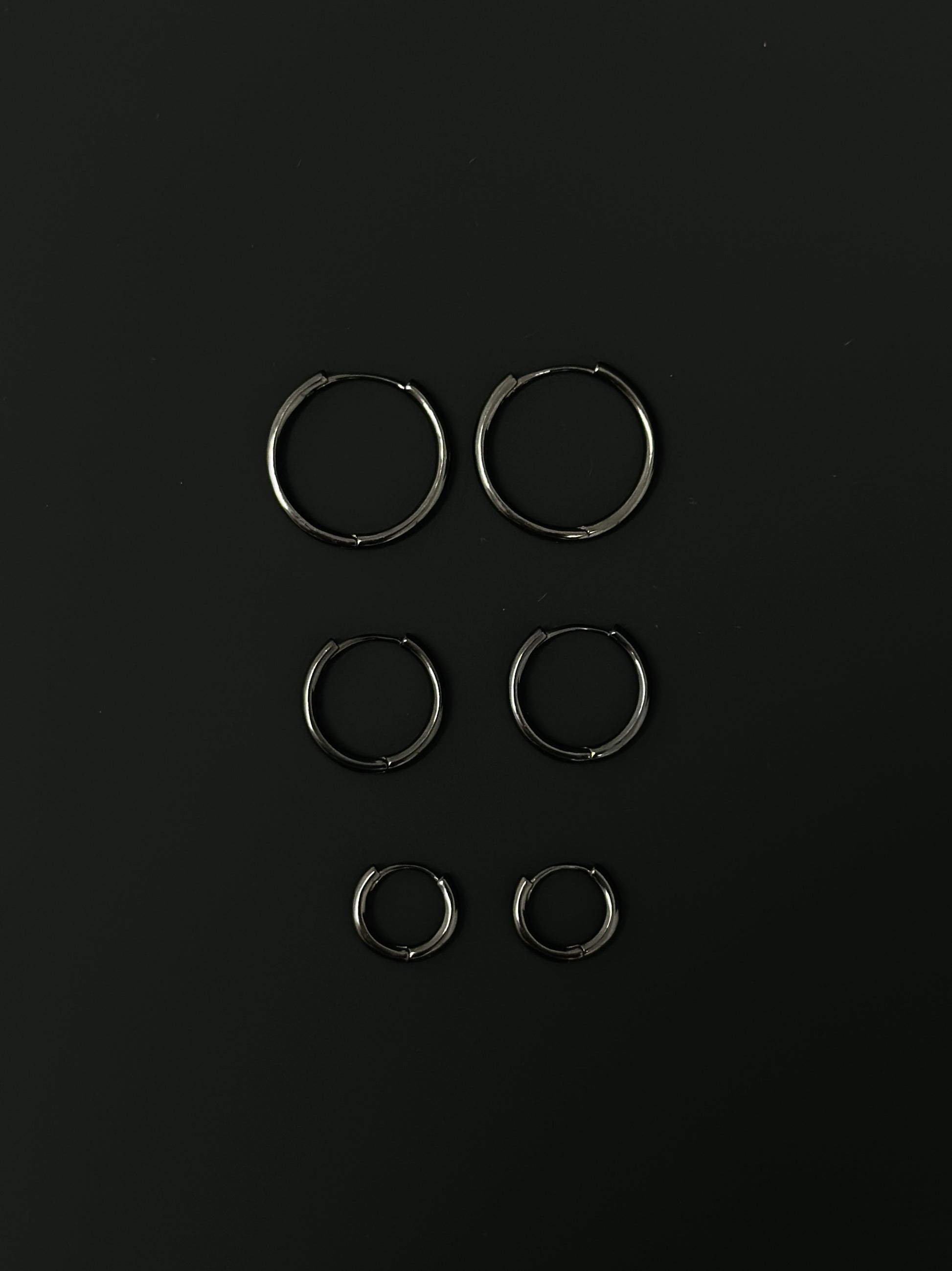 Black Hoop Earrings
