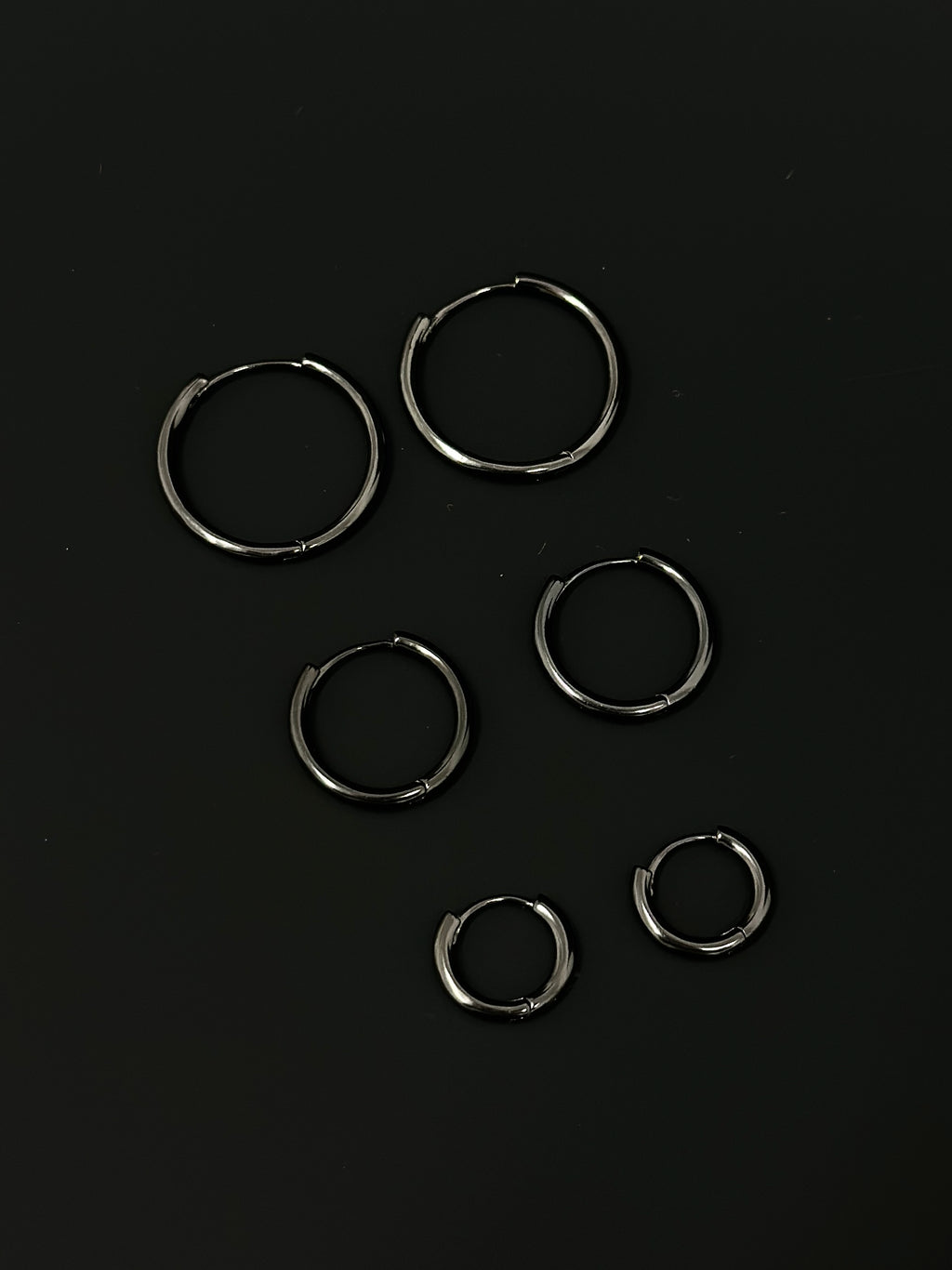 Black Hoop Earrings