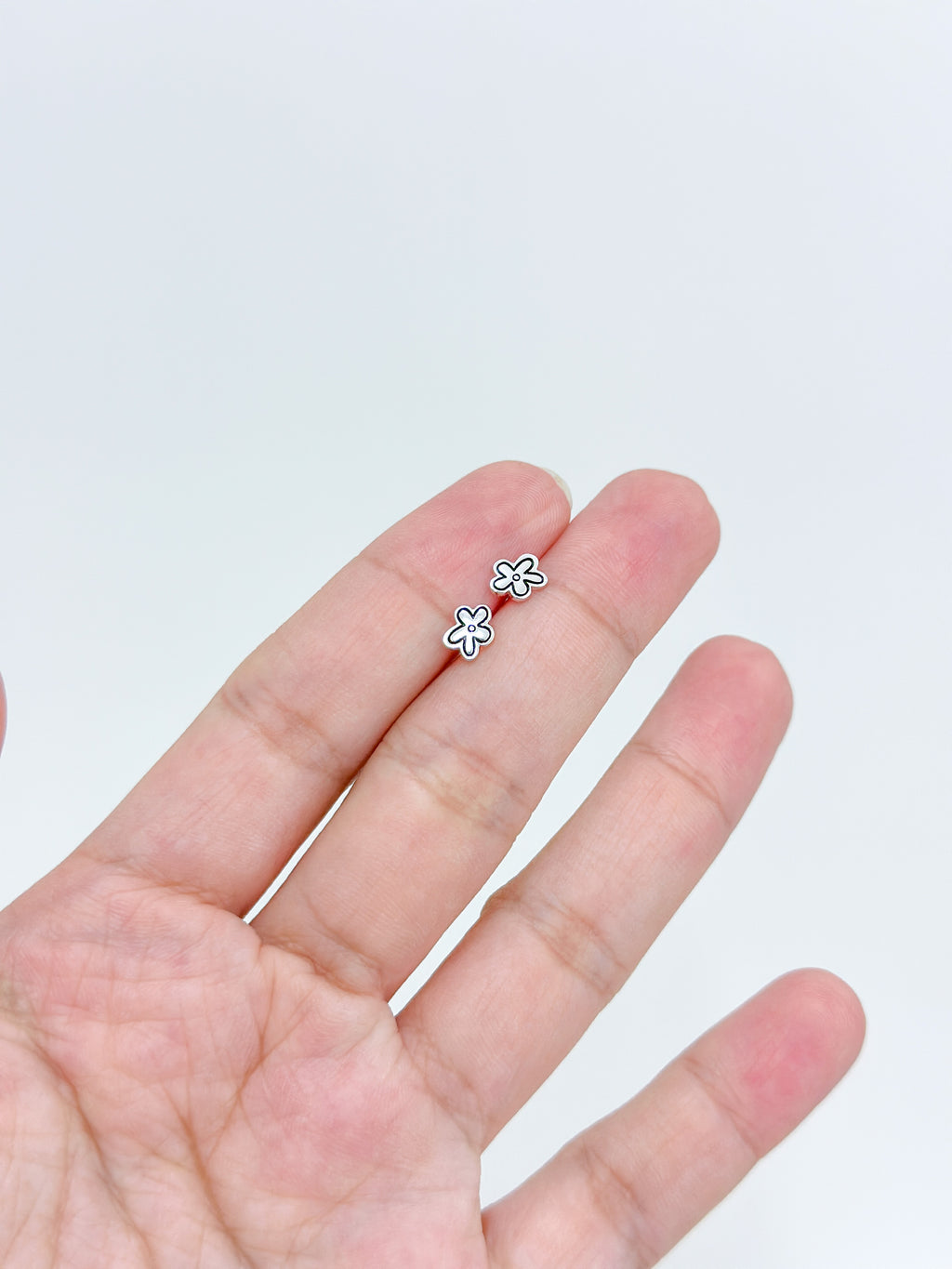 Hand Draw Flower Earrings