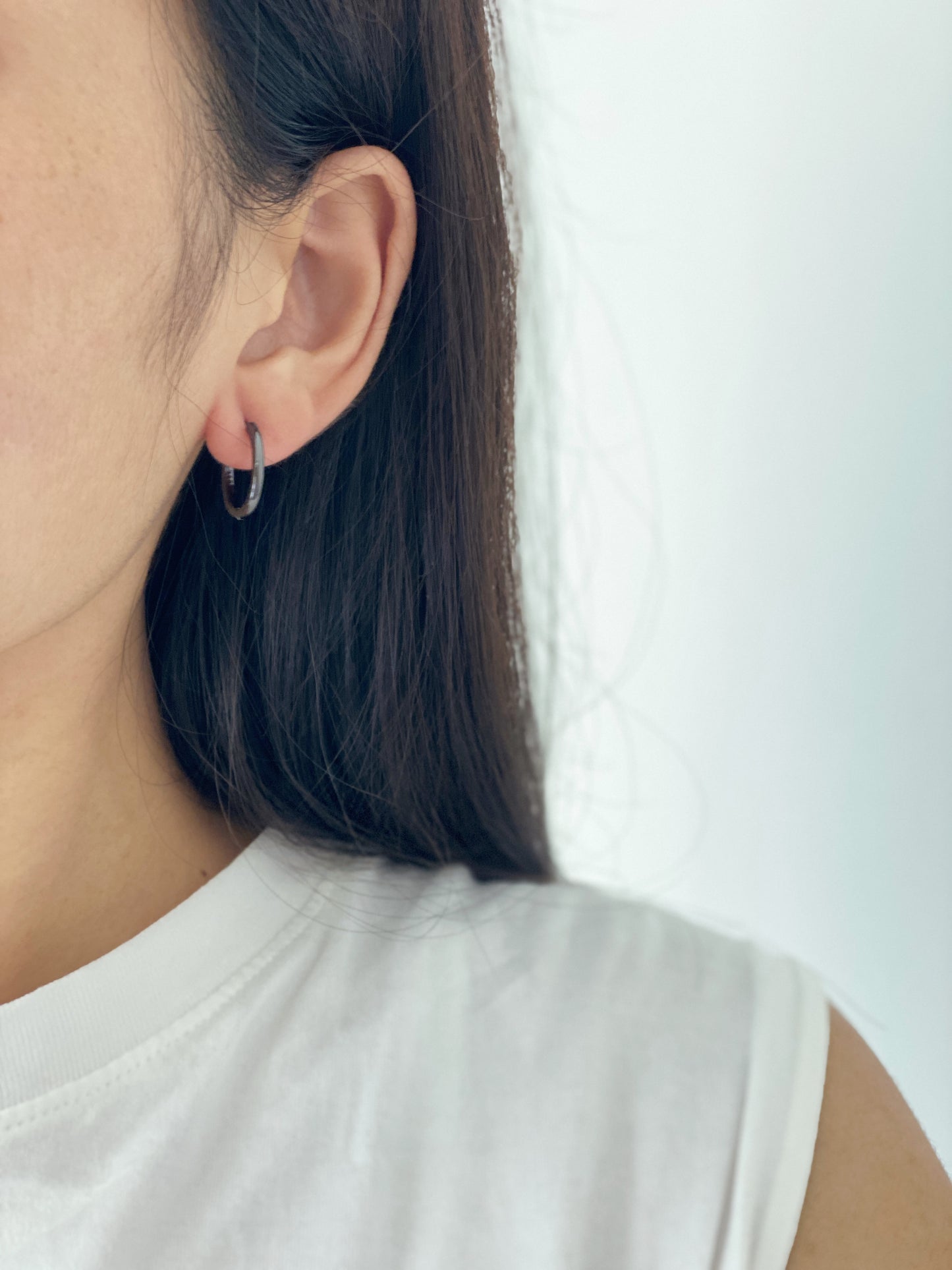 Black Hoop Earrings