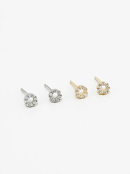 Circle Diamond Earrings