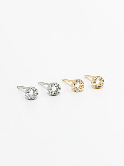 Circle Diamond Earrings