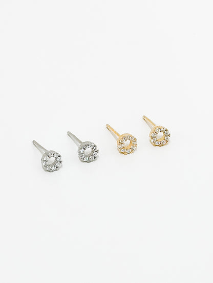 Circle Diamond Earrings