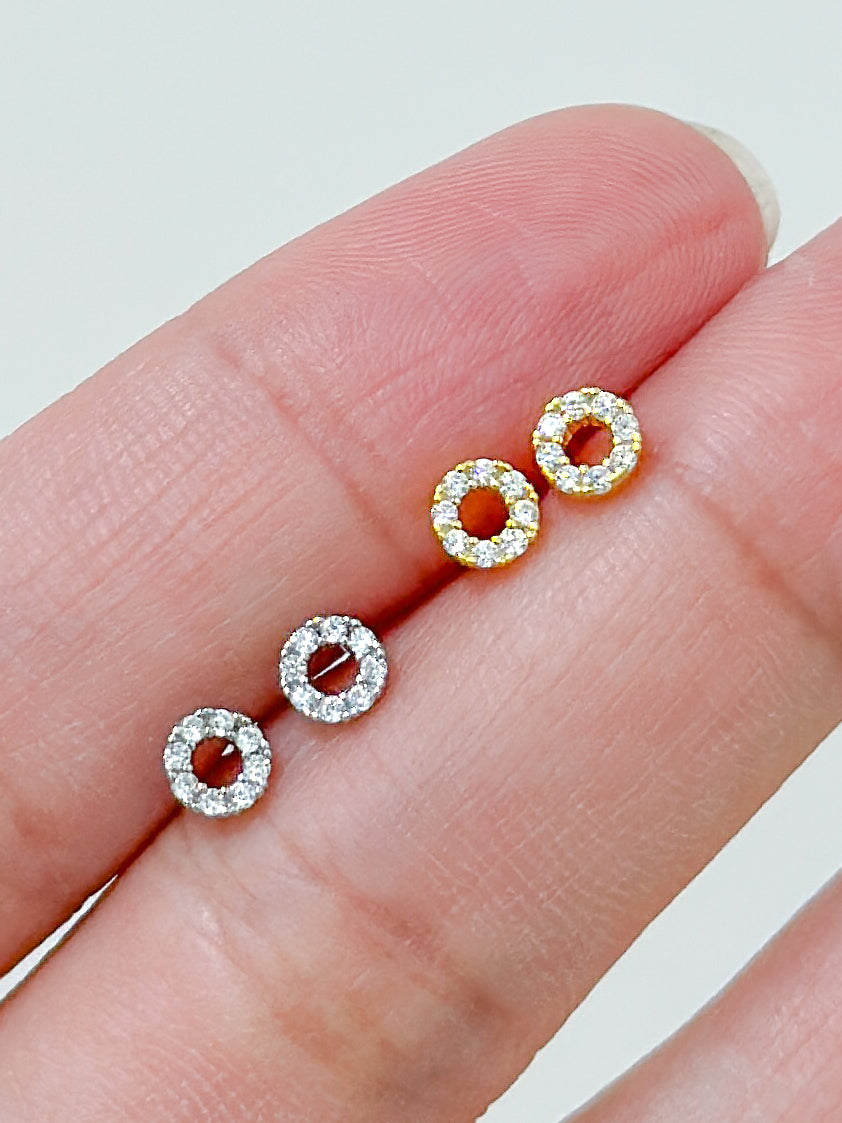 Circle Diamond Earrings