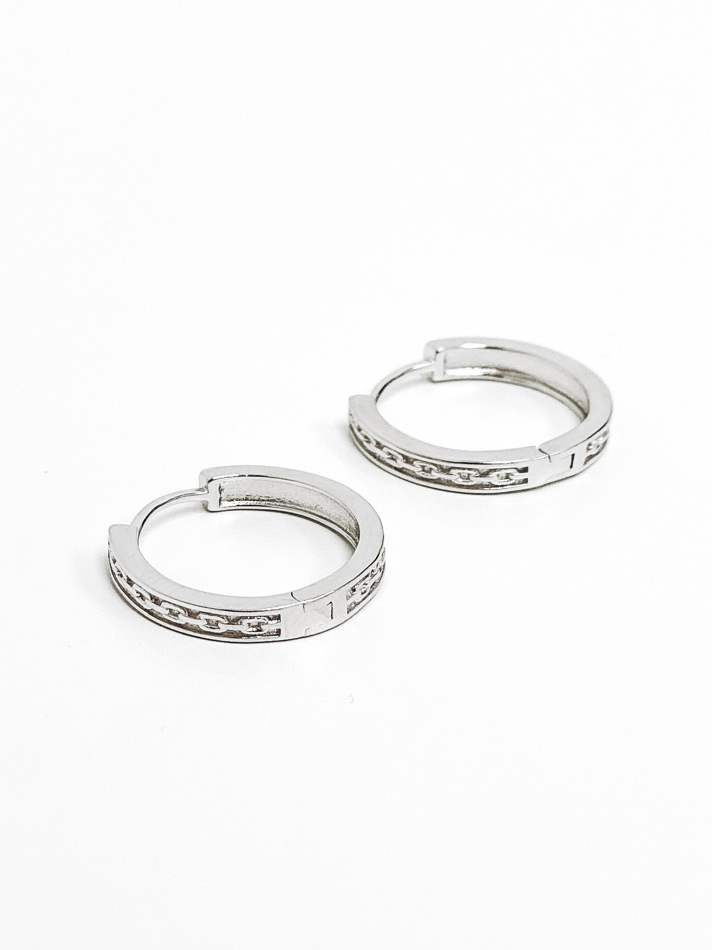 Chain Huggie Hoop Earrings