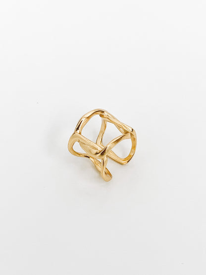 Square Chain Ear Cuff